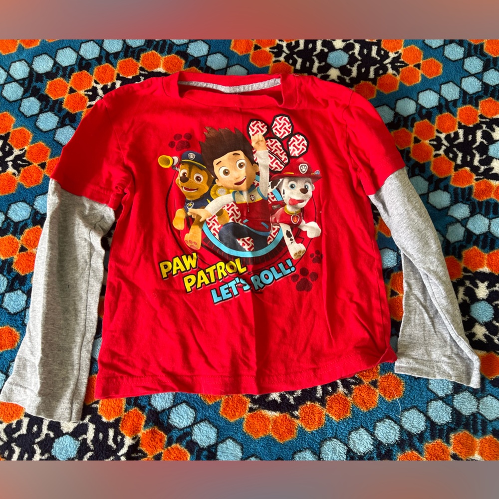 Nickelodeon Boys Paw Patrol Bots Cotton Long Sleeve Tee